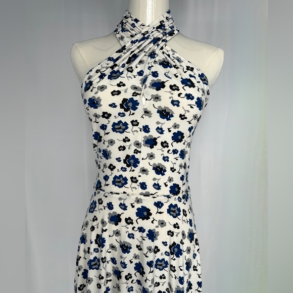 FREE PEOPLE - Floral High Neck Criss-Cross Dress - Picture 2 of 12